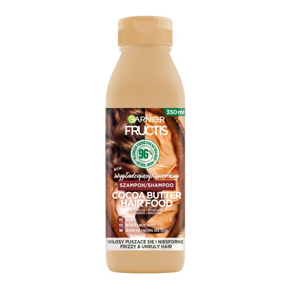 4028731646033340 Fructis Cocoa Butter Hair Food wygładzający szampon do włosów puszących się i niesfornych 350ml - obrazek 1