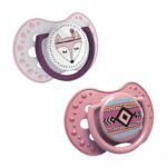 Smoczek silikonowy dynamiczny 18m+ Indian Summer Girl 2szt