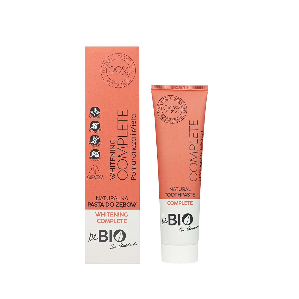 40309661650631976 Whitening Complete naturalna pasta do zębów Pomarańcza i Mięta 100ml - obrazek 1