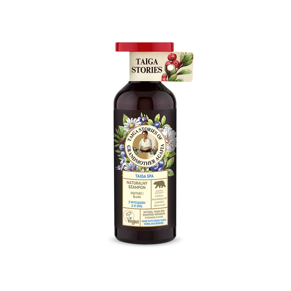40353801632311879 Tajga Stories naturalny dodający objętości i blasku szampon do włosów z wyciągiem z 37 ziół 500ml - obrazek 1