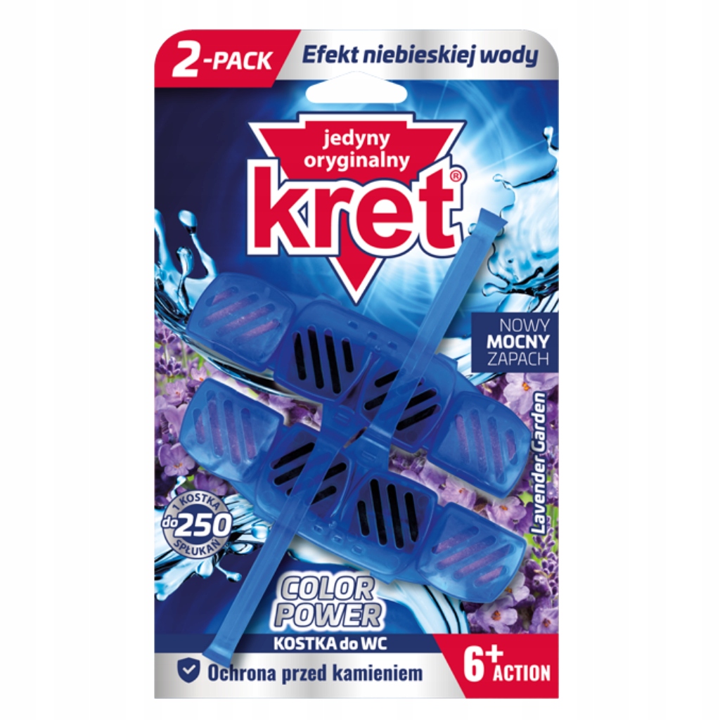 40581811687532051 Color Power zawieszka do WC barwiąca wodę Lavender Garden 2x40g - obrazek 1