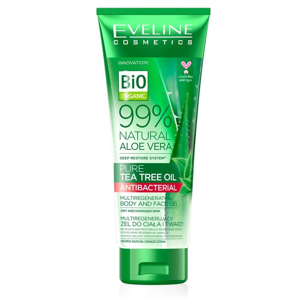 40757141646650521 99% Aloe Vera Tea Tree multiregenerujący żel do ciała i twarzy 250ml - obrazek 1