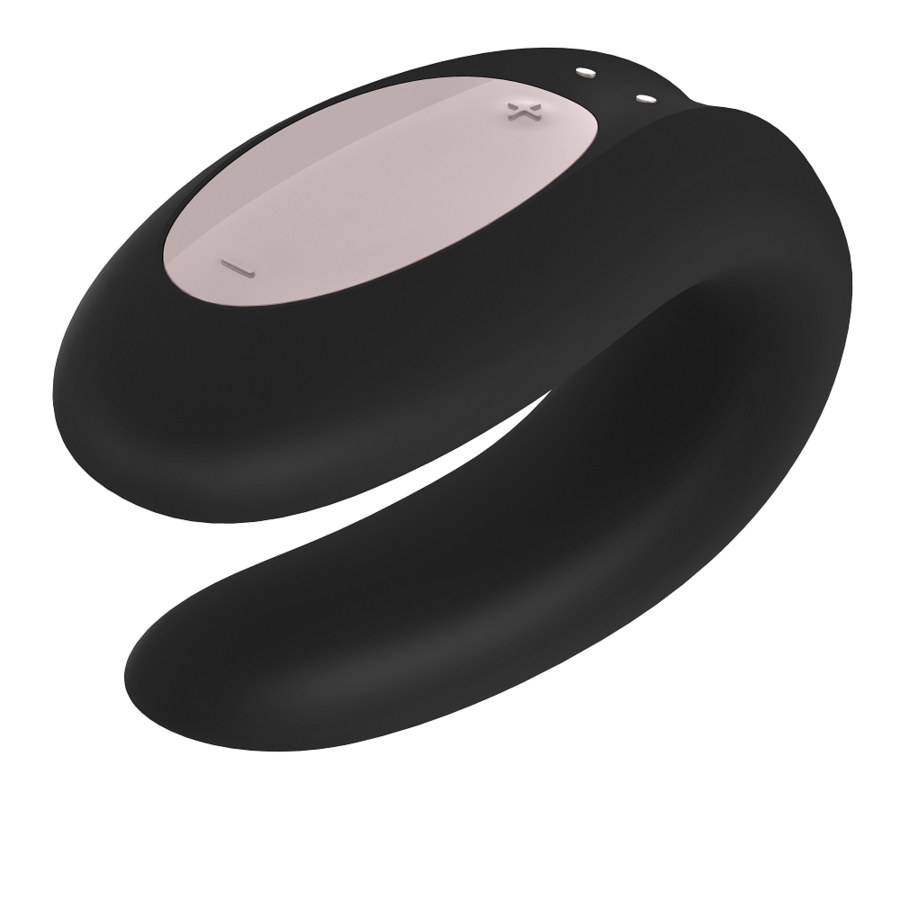 40888421621595319 Double Joy Partner Vibrator wibrator dla par sterowany aplikacją Black - obrazek 1