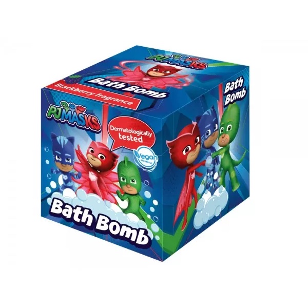 41021711675761670 PJ Masks musująca kula do kąpieli Jeżyna 165g - obrazek 1