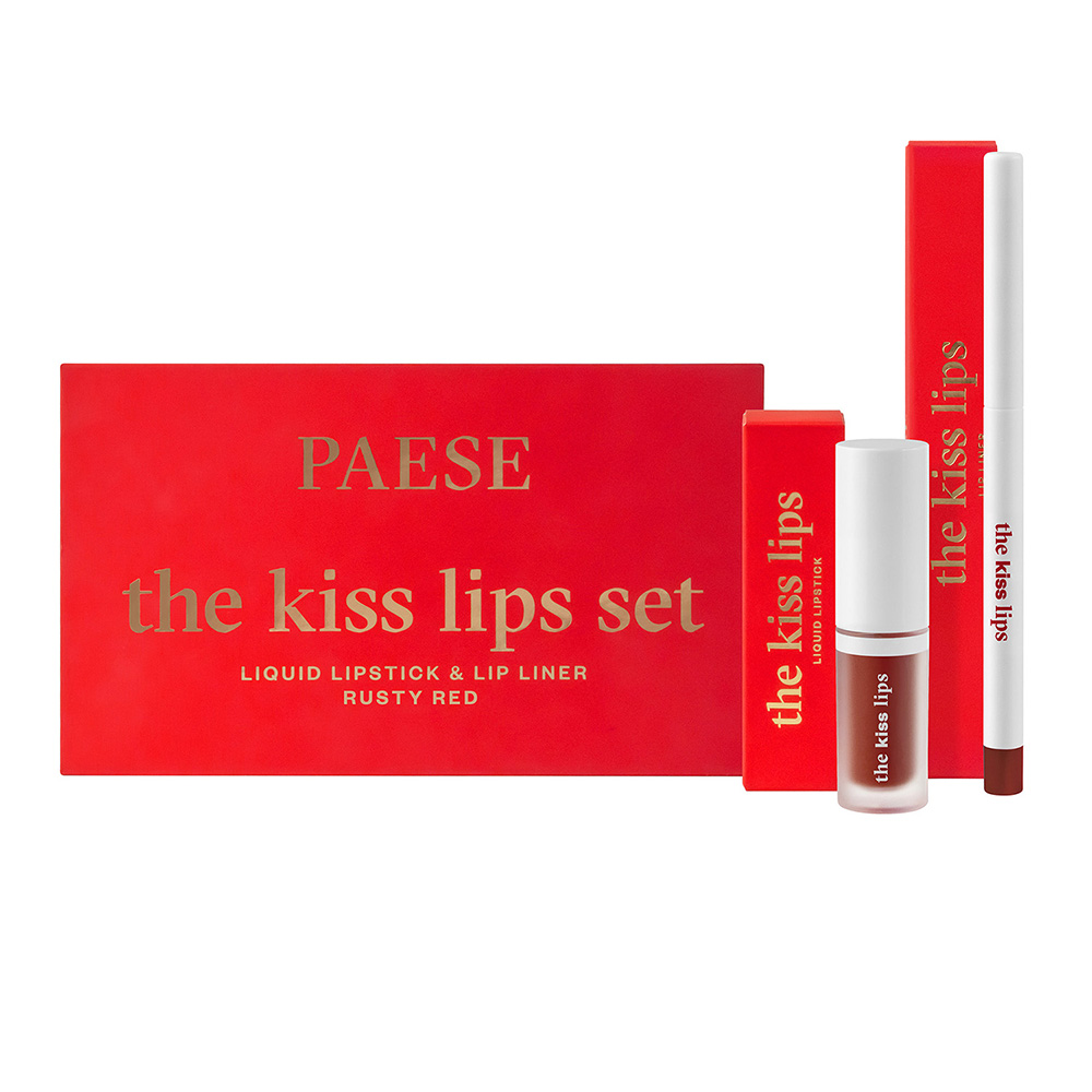 41079101724154059 The Kiss Lips zestaw pomadka i konturówka 04 Rusty Red - obrazek 1