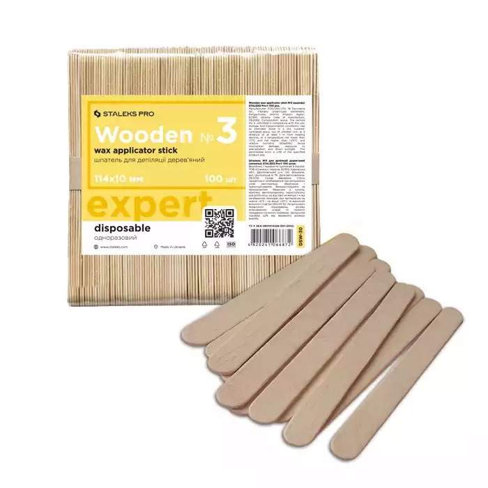 41143311712915443 Pro Expert drewniane szpatułki do depilacji 114x10mm 100szt. - obrazek 1