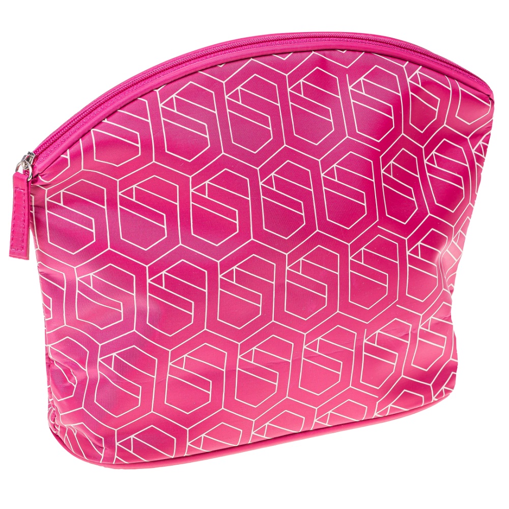 41395211694693362 Geometric kosmetyczka rozszerzana Magenta - obrazek 1