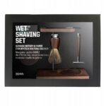 Wet Shaving zestaw maszynka do golenia + pędzel do golenia + miseczka + stojak na pędzel i maszynkę + mydło do golenia 85ml