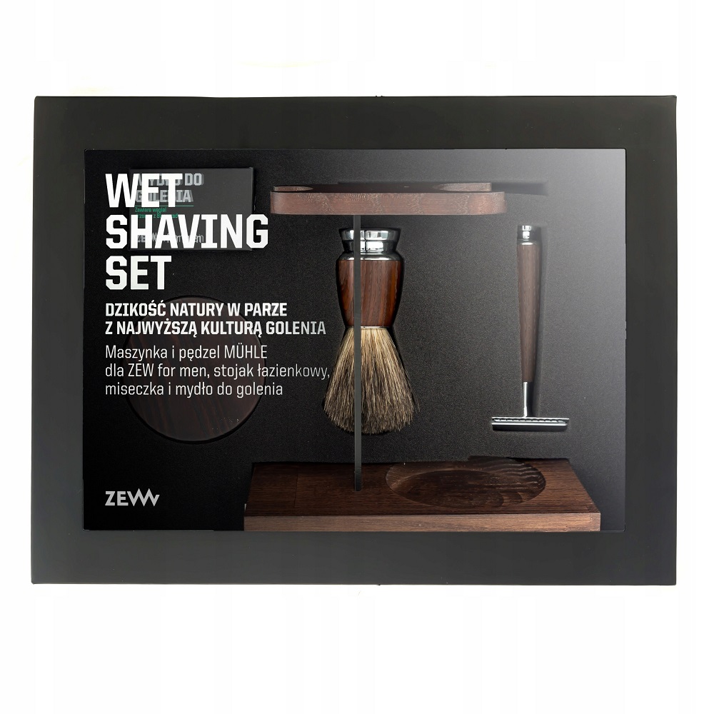 4141091623062367 Wet Shaving zestaw maszynka do golenia + pędzel do golenia + miseczka + stojak na pędzel i maszynkę + mydło do golenia 85ml - obrazek 1