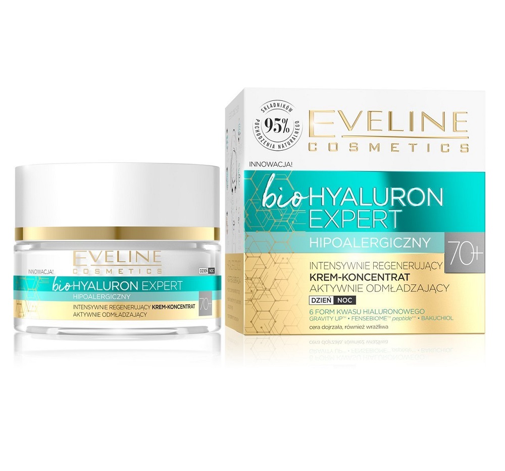 41486881601629079 Bio Hyaluron Expert 70+ intensywnie regenerujący krem-koncentrat aktywnie odmładzający na dzień i noc 50ml - obrazek 1