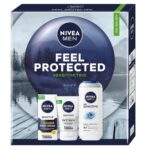Men Feel Protected zestaw żel pod prysznic 3w1 250ml + żel do mycia twarzy 100ml + ochronny krem nawilżający SPF15 75ml