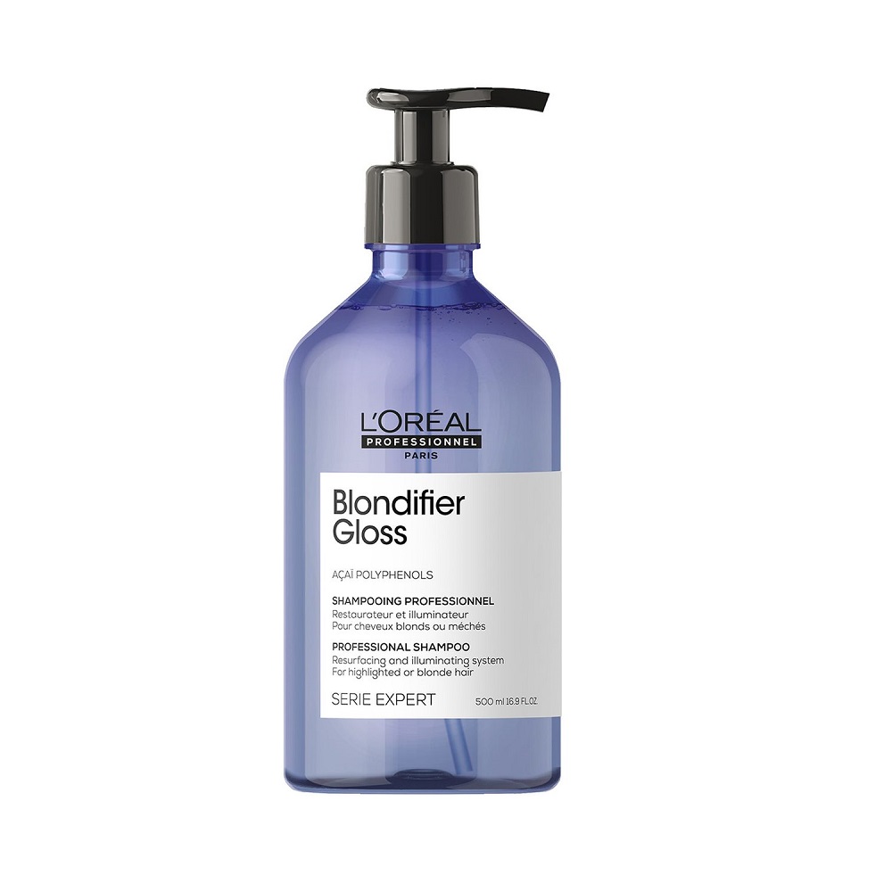 41705321624508240 Serie Expert Blondifier Gloss Shampoo szampon nabłyszczający do włosów blond 500ml - obrazek 1