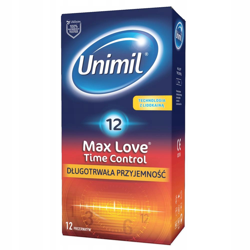 41765871682425292 Max Love Time Control nawilżane lateksowe prezerwatywy 12szt - obrazek 1