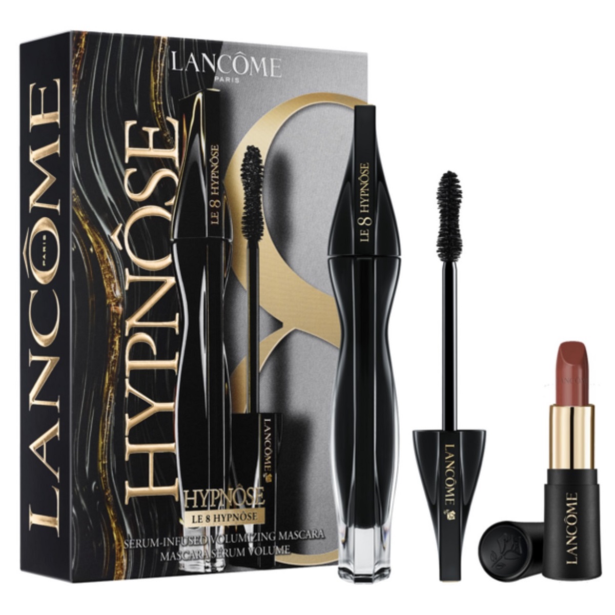41803271689309691 Le 8 Hypnose Mascara Gift Set zestaw tusz do rzęs 01 Noir Sculptural 8ml + pomadka do ust 274 French Tea 1.6g - obrazek 1