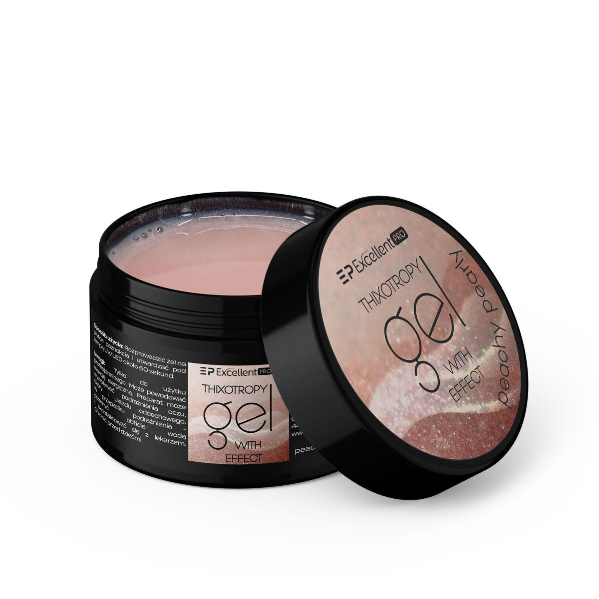 www.kozubek.info Thixotropy Gel With Effect żel budujący Peachy Pearly 15g - obrazek 1