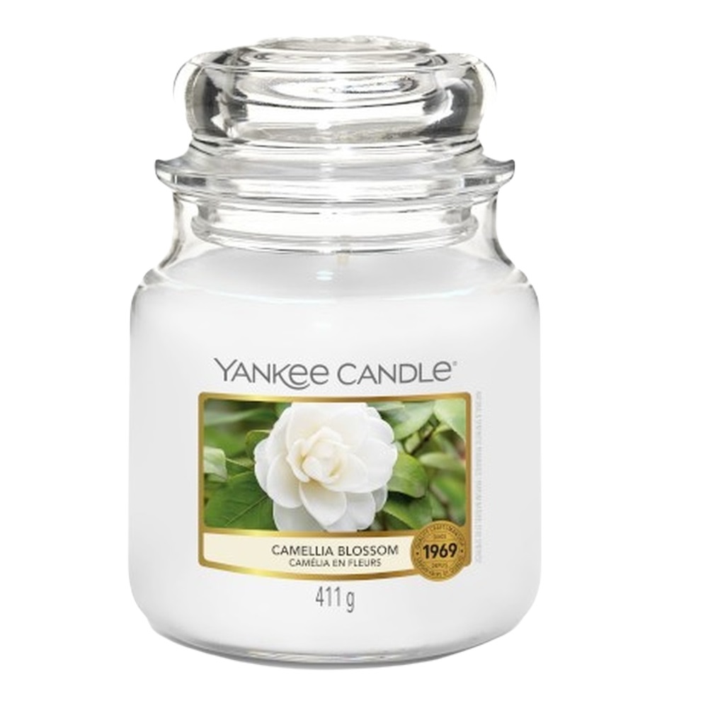 42368581705056505 Świeca zapachowa średni słój Camellia Blossom 411g - obrazek 1
