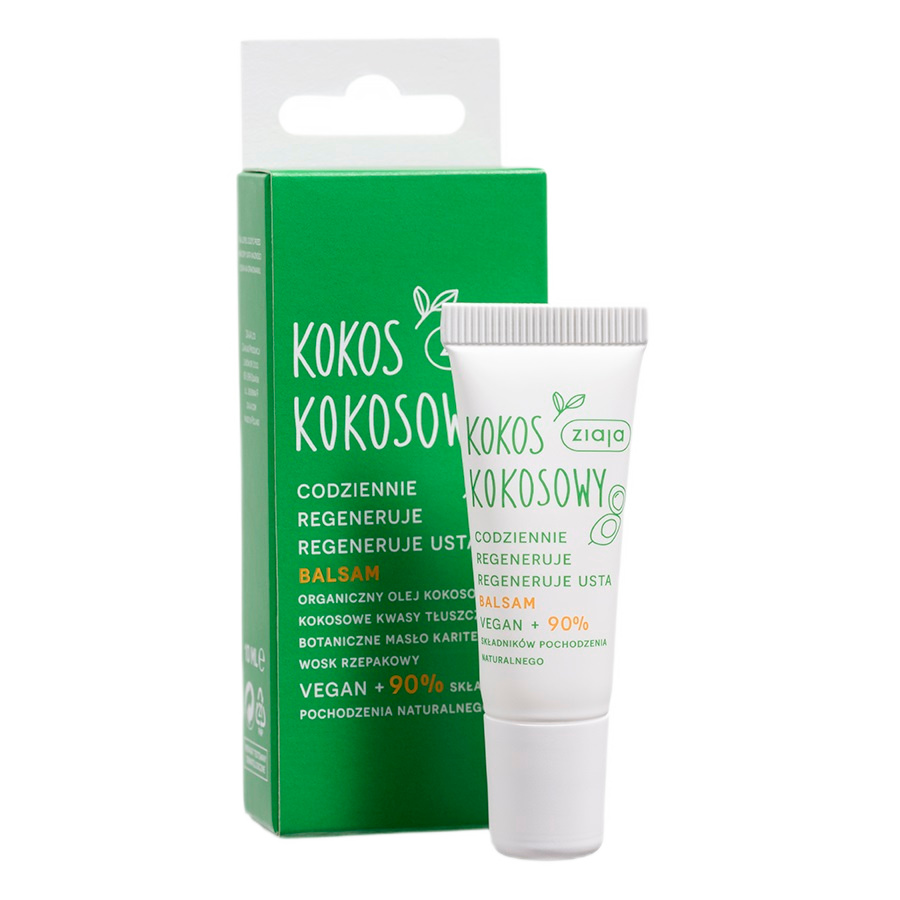 42452181719216073 Kokos Kokosowy regenerujący balsam do ust 10ml - obrazek 1