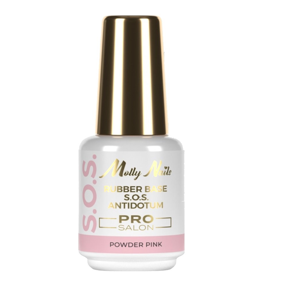 4246391755180323 S.O.S. Antidotum Pro Salon baza kauczukowa do manicure pedicure i ozdób Powder Pink 15g - obrazek 1