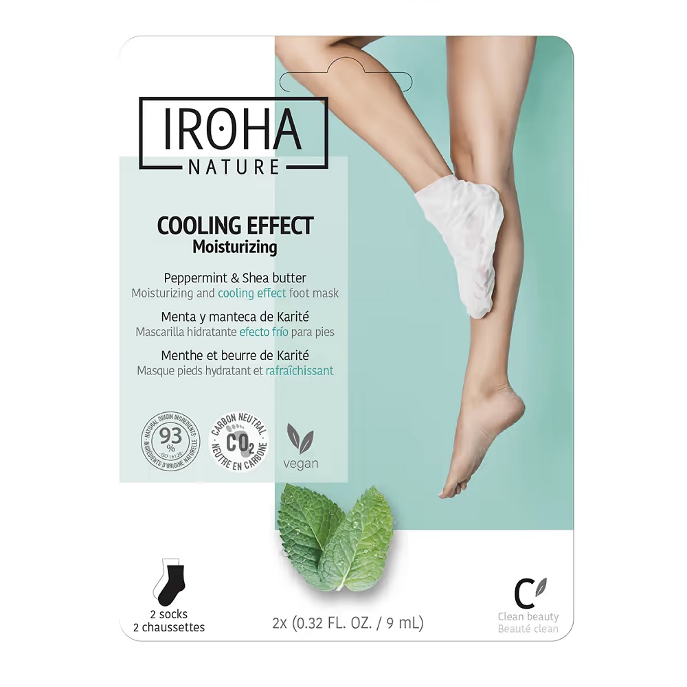 42492581667839486 Moisturizing and Cooling Effect Foot Mask nawilżająco-chłodząca maseczka do stóp w formie skarpet Peppermint & Shea Butter 2x9ml - obrazek 1
