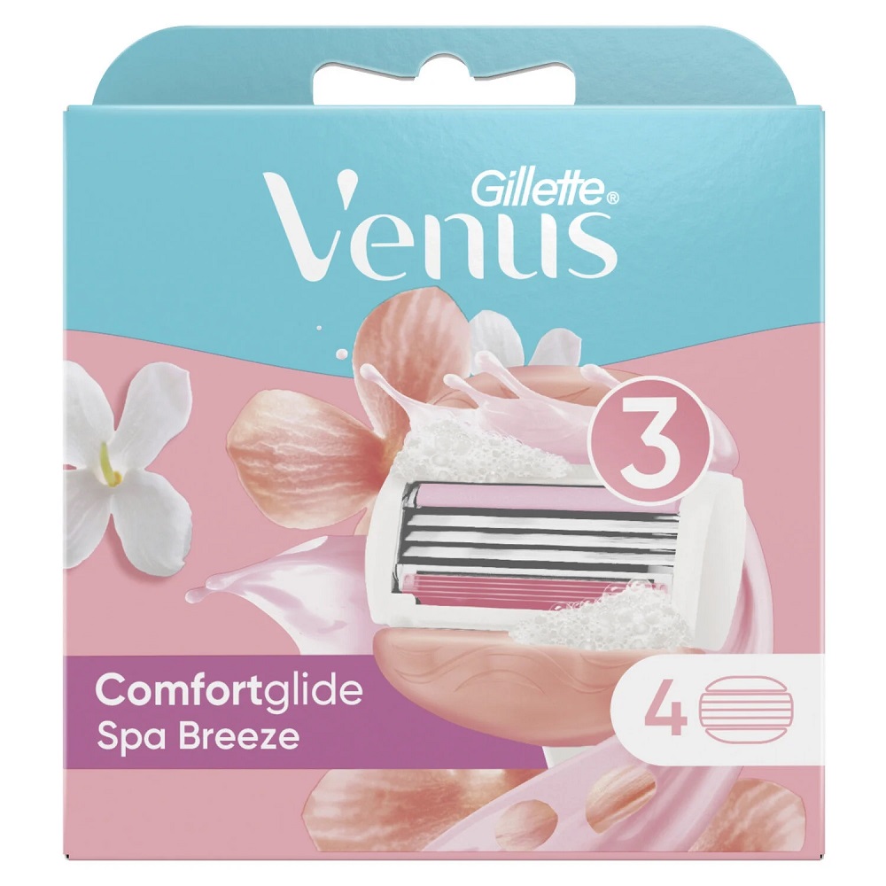 42612041745593900 Venus Comfortglide Spa Breeze wymienne ostrza do maszynki do golenia 4szt. - obrazek 1