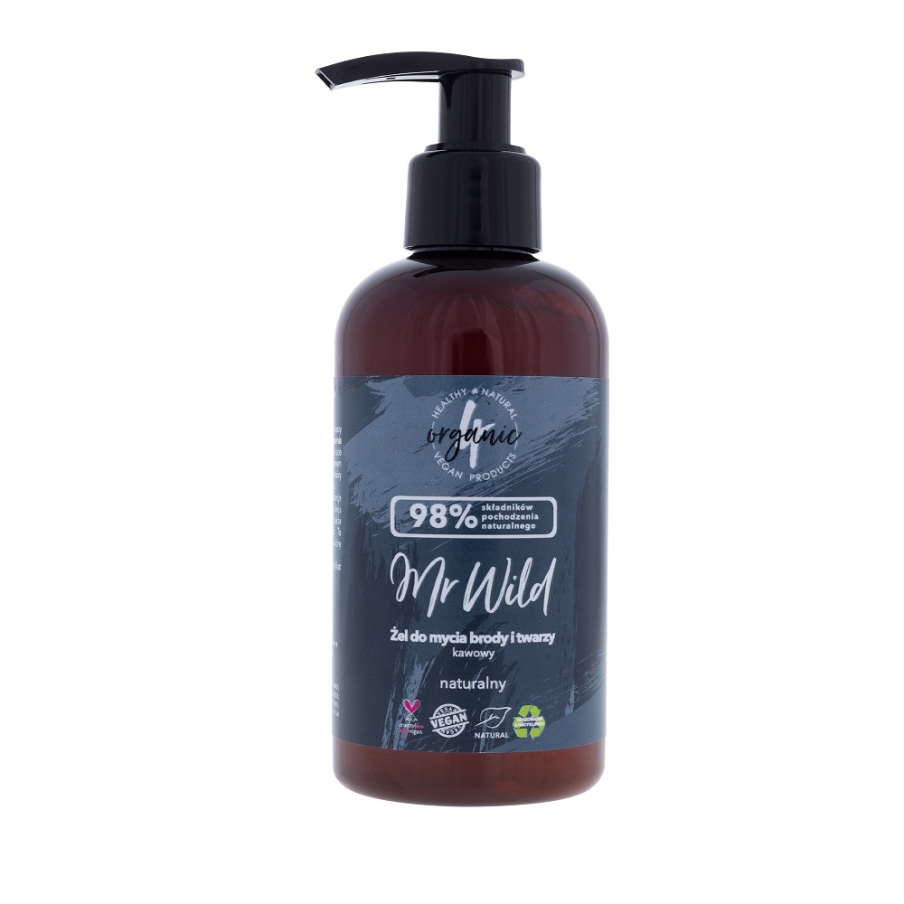 42717931623293794 Mr Wild żel do mycia brody i twarzy kawowy 200ml - obrazek 1