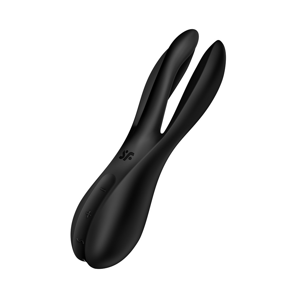42740231665562492 Threesome 2 wibrator Black - obrazek 1