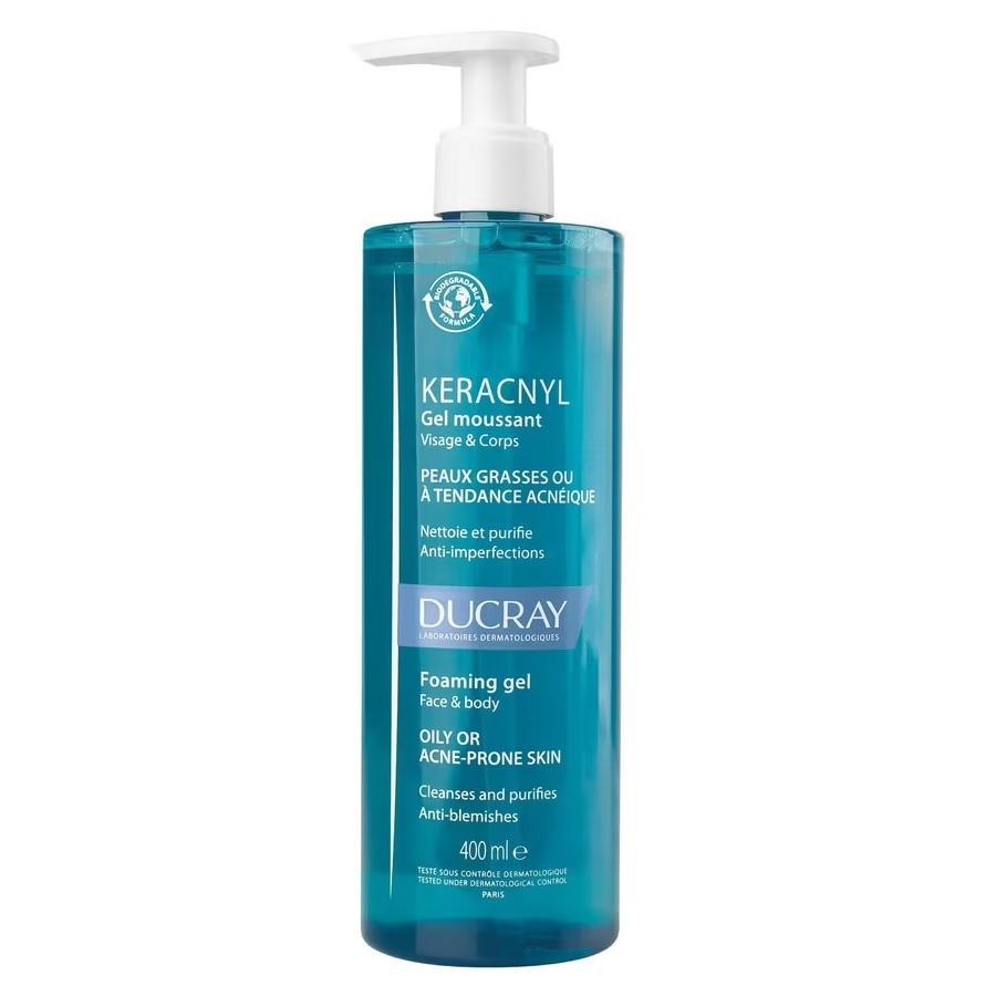 42942811714141389 Keracnyl żel do mycia twarzy i ciała skóry skłonnej do trądziku 400ml - obrazek 1