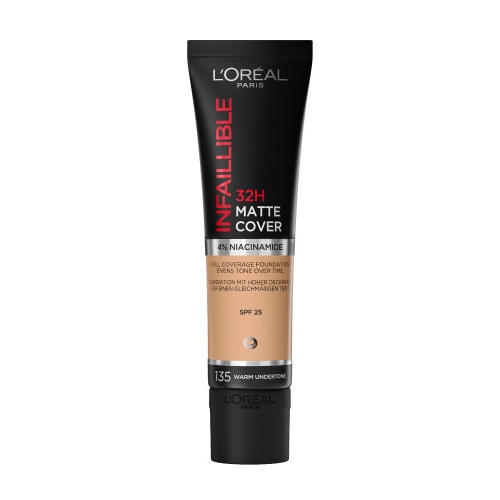 42945191679661970 Infallible 32H Matte Cover Foundation długotrwały podkład matujący 135 Warm Undertone/Vanilla 30ml - obrazek 1