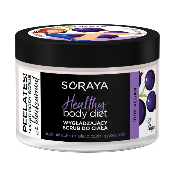 4301441588754947 Healthy Body Diet Peelates wygładzająco-odżywczy scrub do ciała z olejkiem z czarnej porzeczki 200g - obrazek 1