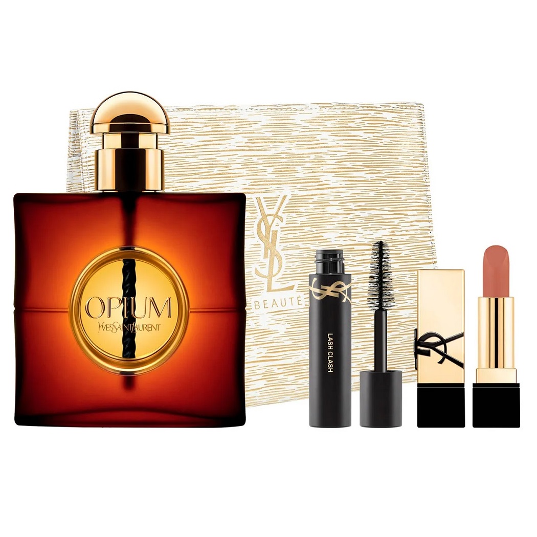 43026511762355231 Opium zestaw woda perfumowana spray 90ml + tusz do rzęs 2ml + pomadka do ust 3.8g - obrazek 1