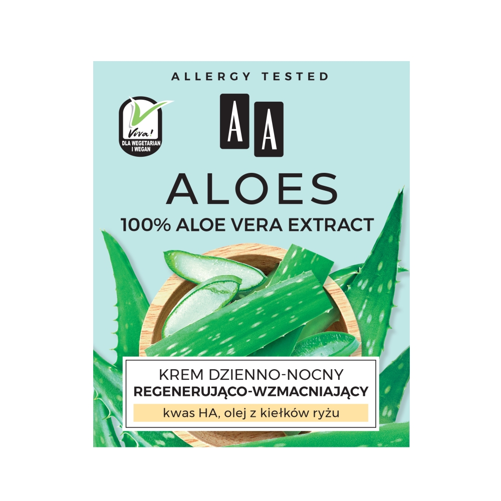 43119641599048796 Aloes 100% Aloe Vera Extract krem dzienno-nocny regenerująco-wzmacniający 50ml - obrazek 1