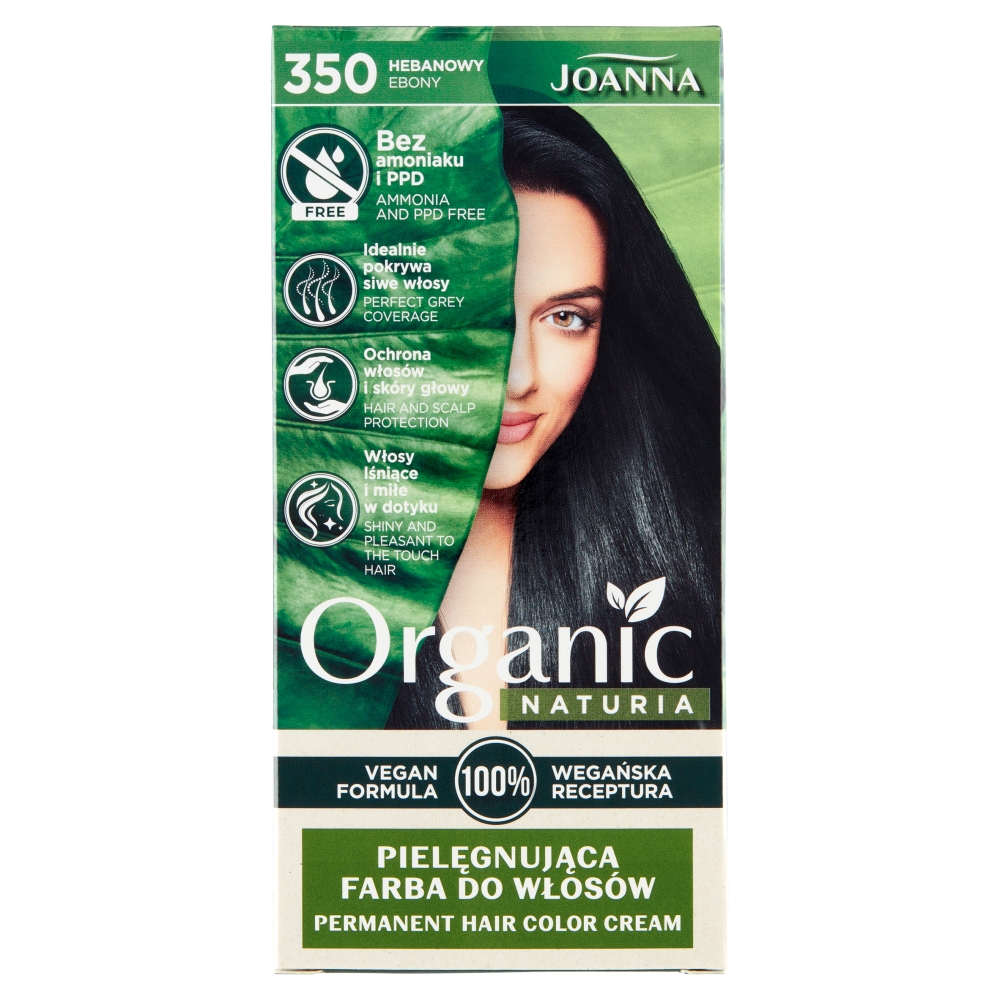 43200471636016130 Naturia Organic pielęgnująca farba do włosów 350 Hebanowy - obrazek 1
