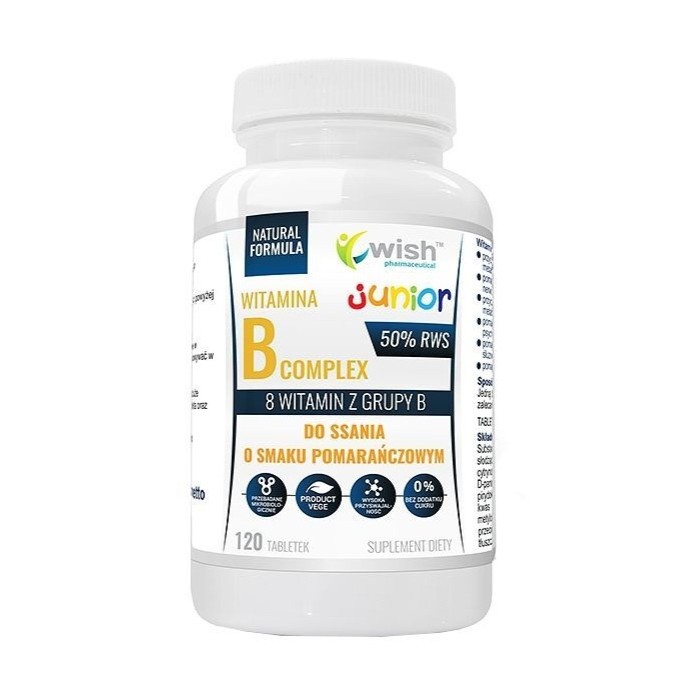 43297471748004699 Junior Witamina B Complex suplement diety 120 tabletek do ssania - obrazek 1
