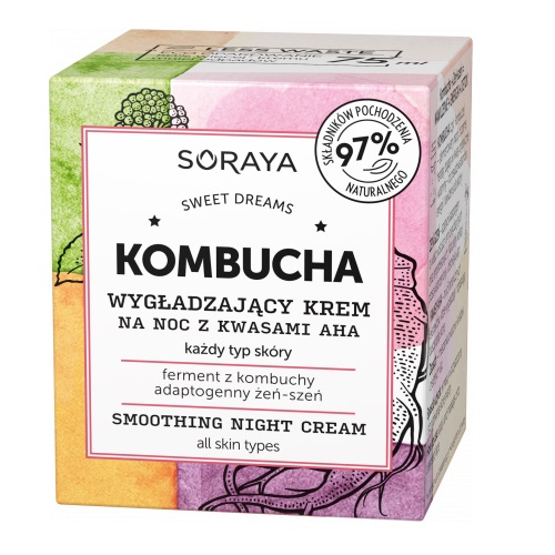 43613241669185579 Kombucha wygładzający krem na noc z kwasami AHA 75ml - obrazek 1