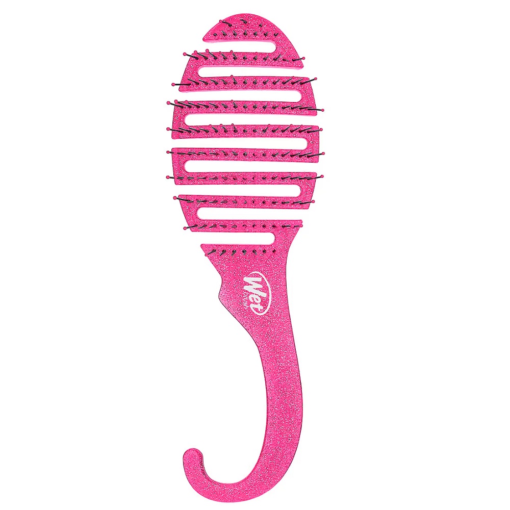 43682221713174114 Shower Detangler szczotka do rozczesywania włosów pod prysznicem Pink Glitter - obrazek 1