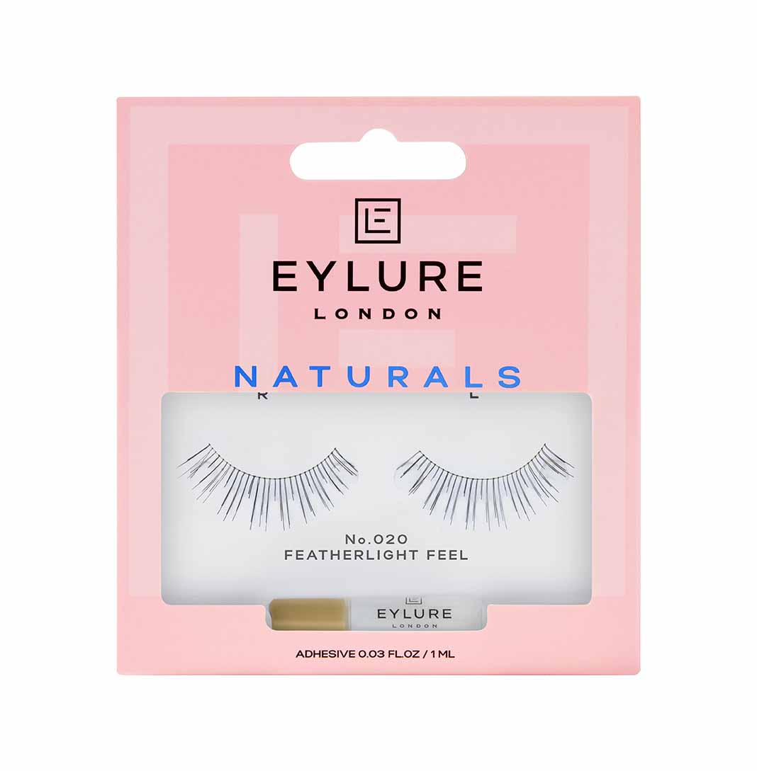 43933391631538387 Naturals Lashes sztuczne rzęsy z klejem efekt naturalny No. 020 - obrazek 1