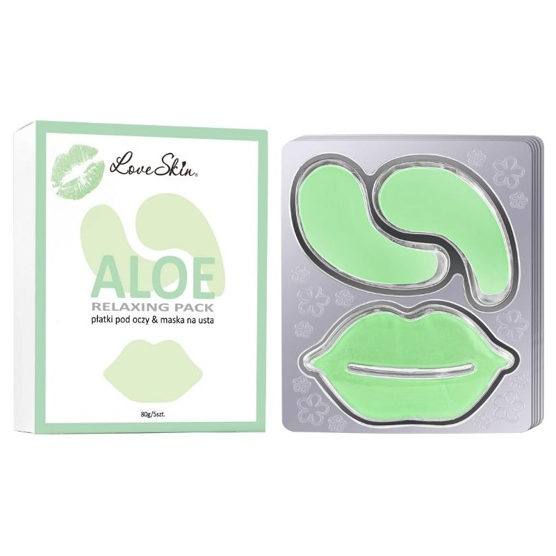 43959571700497751 Relaxing Pack maseczka na usta + płatki pod oczy Aloe 5szt. - obrazek 1