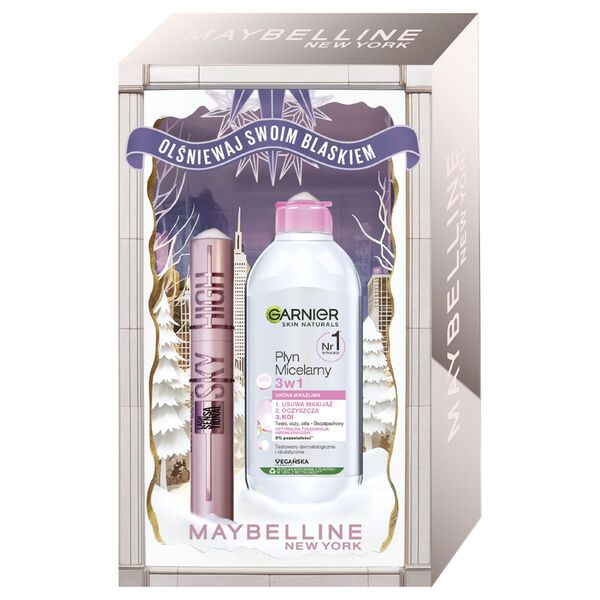 4401411760551328 Zestaw Lash Sensational Sky High wydłużający tusz do rzęs Black 7.2ml + Garnier płyn micelarny 3w1 400ml - obrazek 1