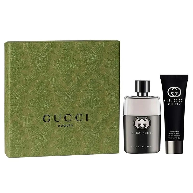 44092851763379032 Guilty Pour Homme zestaw woda toaletowa spray 50ml + żel pod prysznic 50ml - obrazek 1