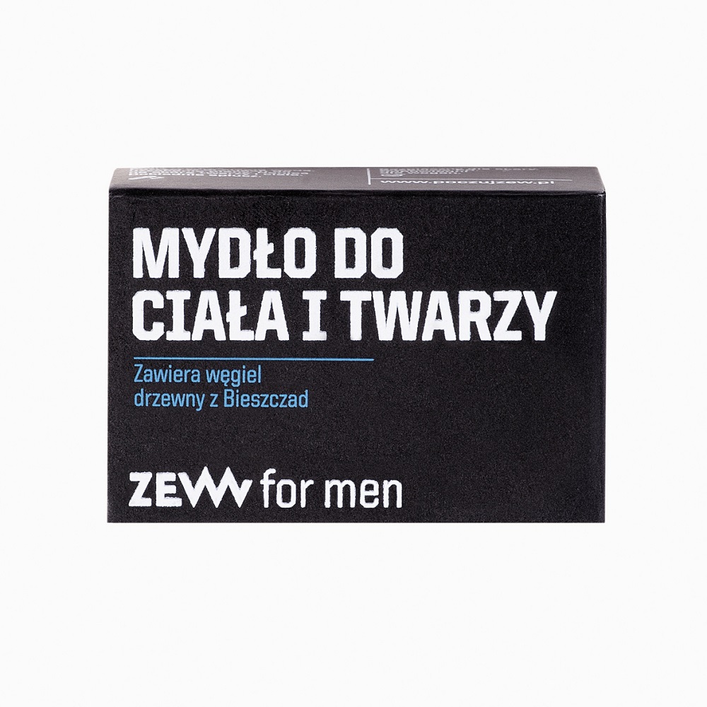 44121821669015749 Mydło do ciała i twarzy z węglem drzewnym z Bieszczad 85ml - obrazek 1