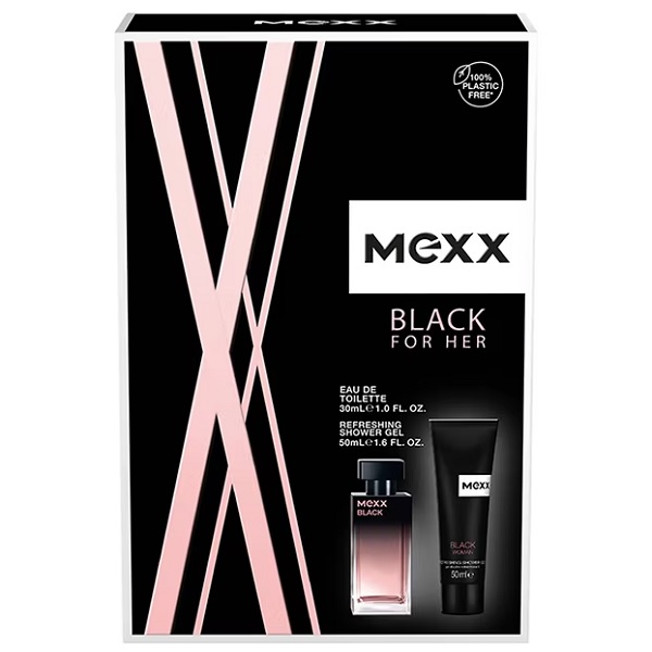 44140921696567188 Black For Her zestaw woda toaletowa spray 30ml + żel pod prysznic 50ml - obrazek 1