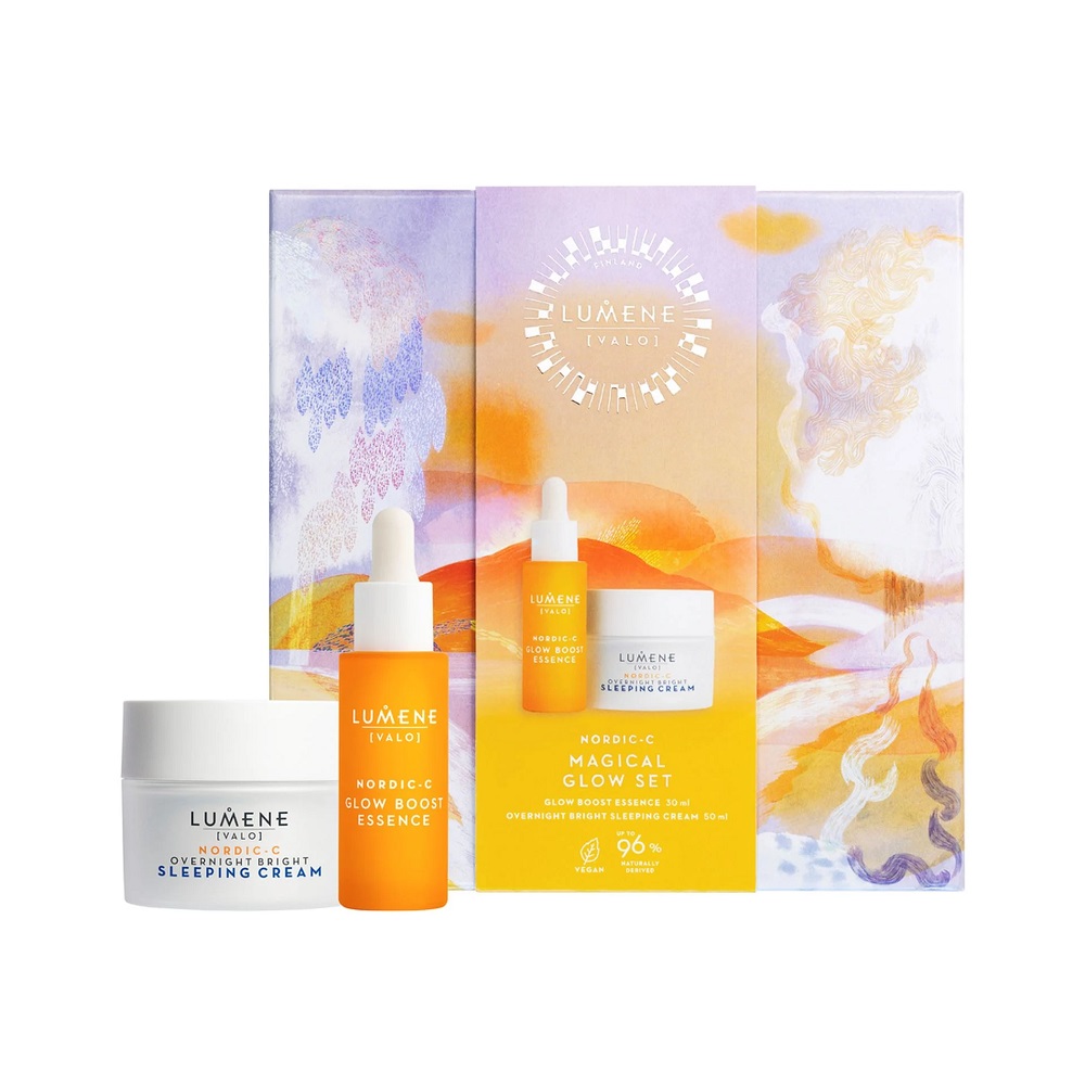 44235451699251147 Nordic-C Valo Magical Glow zestaw Overnight Bright Sleeping Cream 50ml + Glow Boost Essence 30ml - obrazek 1