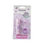 Shimmer Wings zestaw balsam do ust + pierścionki 2szt.