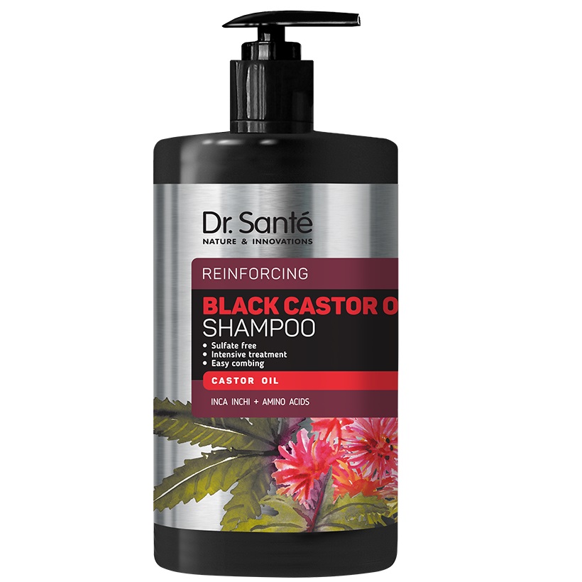 44419361678697987 Black Castor Oil Shampoo regenerujący szampon do włosów z olejem rycynowym 1000ml - obrazek 1