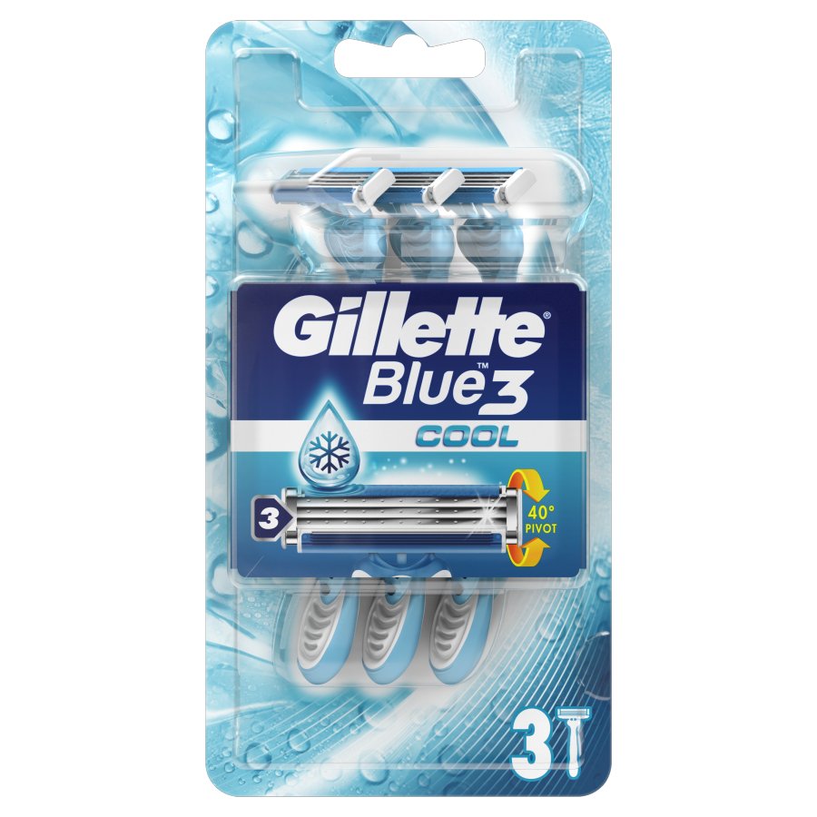 44466651647585667 Blue3 Cool jednorazowe maszynki do golenia dla mężczyzn 3szt - obrazek 1