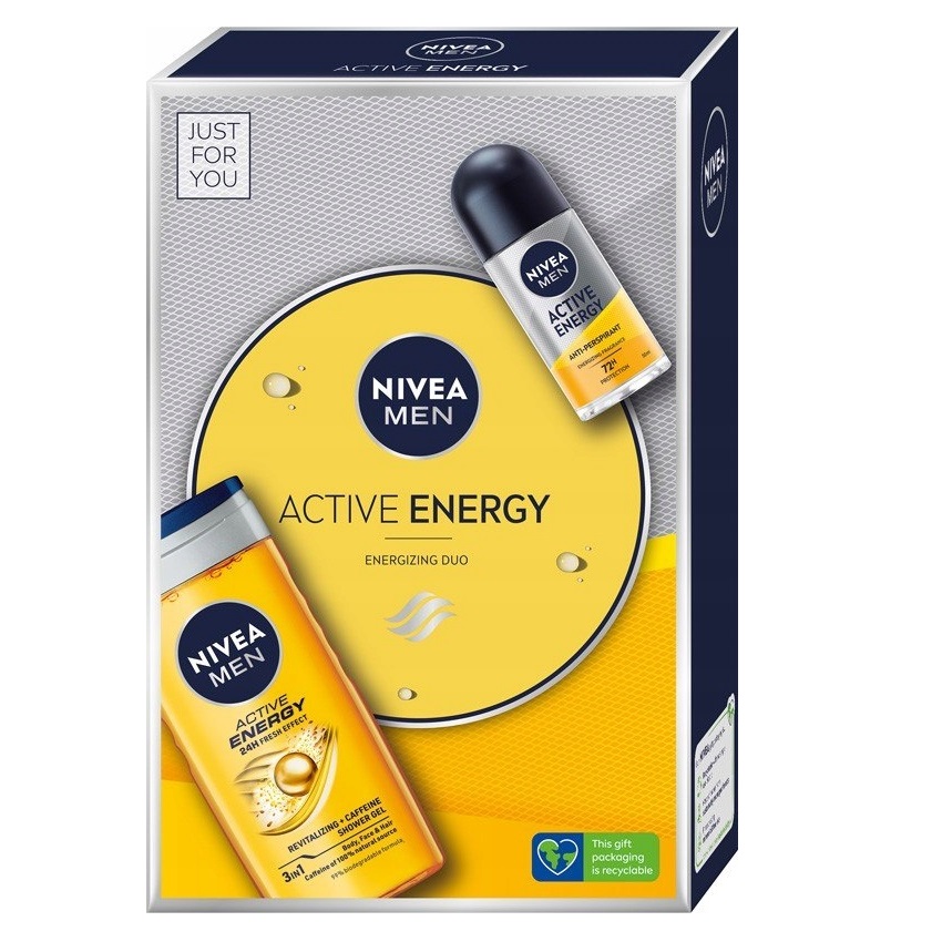 44688661664798093 Men Active Energy zestaw żel pod prysznic 250ml + antyperspirant roll-on 50ml - obrazek 1