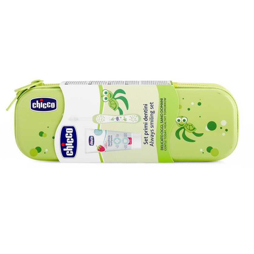 4479161675952663 Always Smiling Set zestaw pasta z fluorem + szczoteczka do zębów + etui 1-5l Zielony - obrazek 1