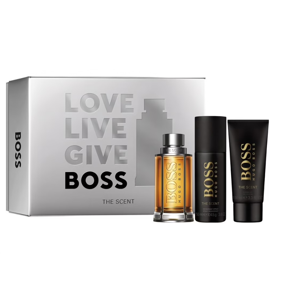 44882921668074711 The Scent For Man zestaw woda toaletowa spray 100ml + dezodorant spray 150ml + żel pod prysznic 100ml - obrazek 1