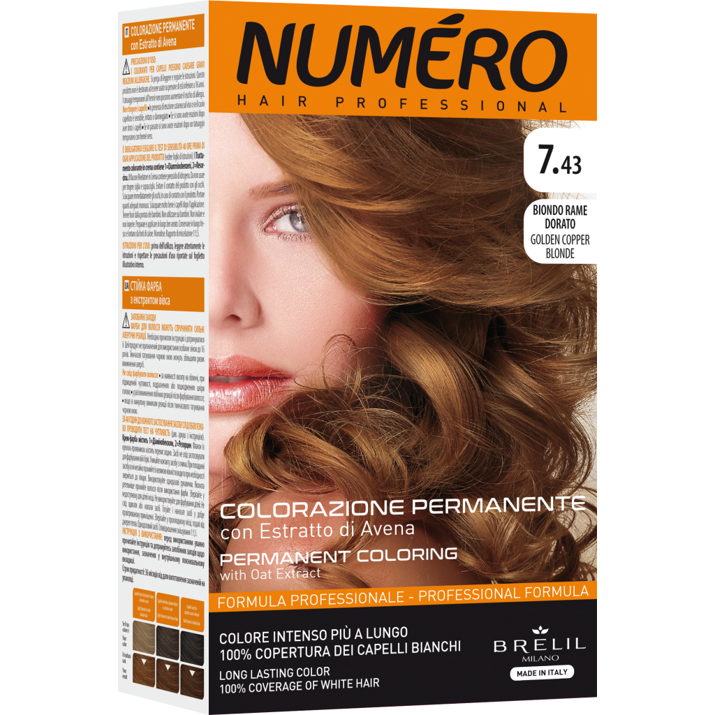 44920181662974516 Permanent Coloring farba do włosów 7.43 Golden Copper Blonde 140ml - obrazek 1