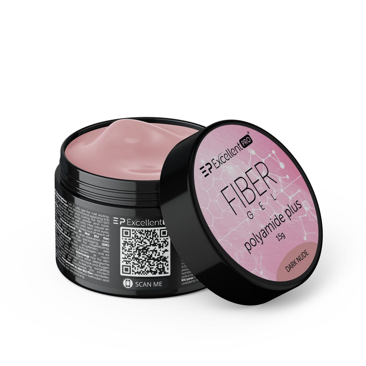 Kozubek.info for Excellent PRO Fiber Gel Polyamide Plus żel budujący Dark Nude 15g - obrazek 1